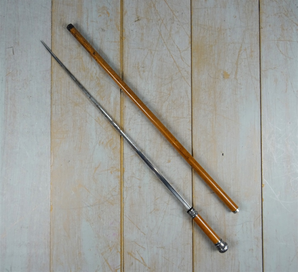 A Fine Quality 19th C Walking Stick Sword Stick