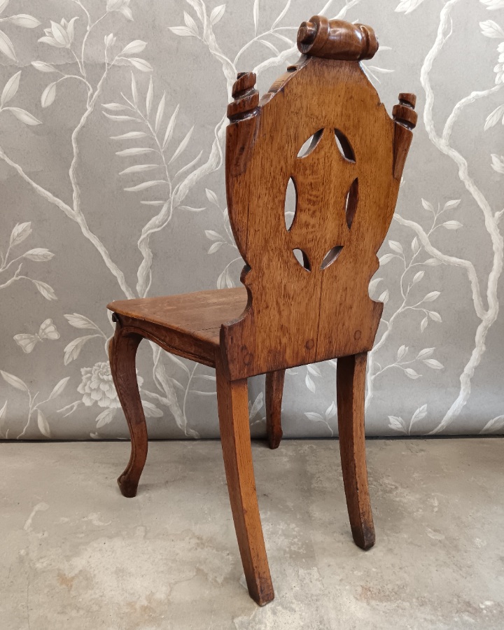 Victorian Oak Hall Chair