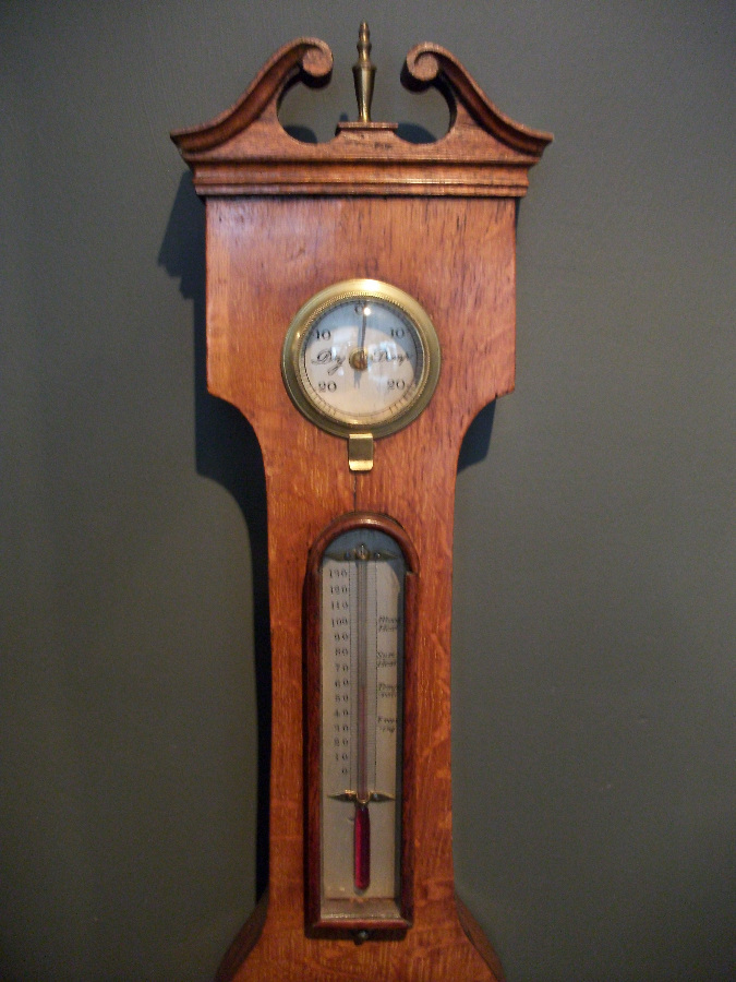 19th Century Barometer and Thermometer