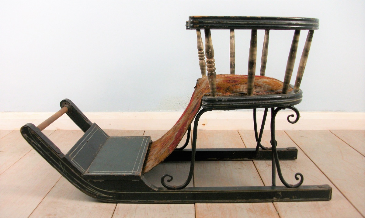Late Victorian Child's Sleigh  Chair