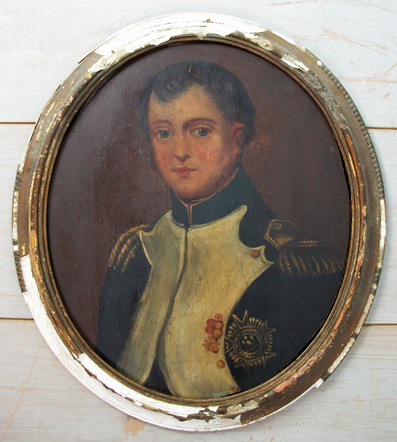 Oval portrait of Napoleon