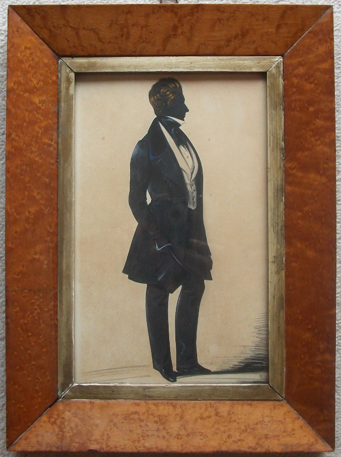 Silhouette in Maple Frame by F. Frith