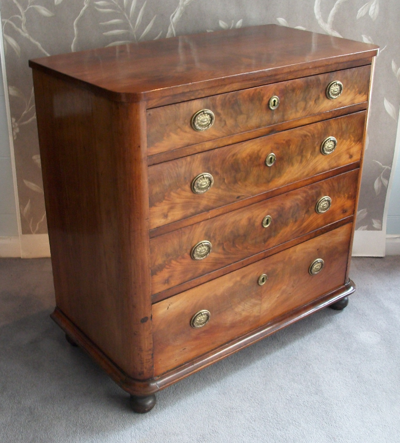 walnut chest of drawer of small proportions